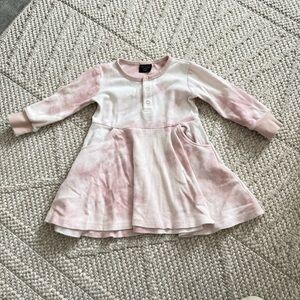 Little Bipsy Pink Tie Dye Long-Sleeve Kids Dress 2-3T